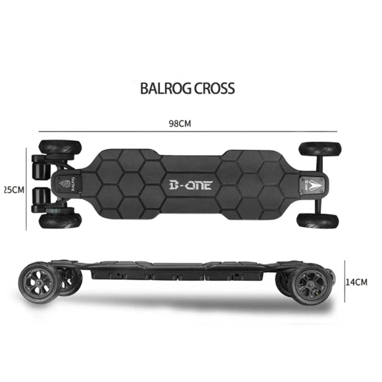 Balrog Cross Electric Skateboard Boneeboard
