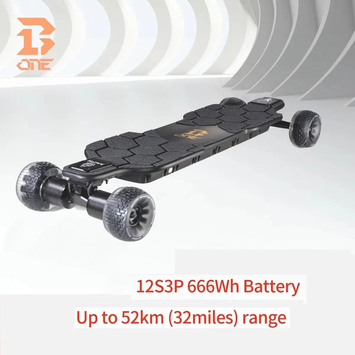 High-speed electric skateboard with 52km range