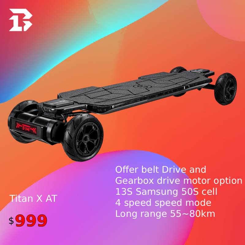 B-ONE TITAN X Carbon Electric Skateboard - 80km Range – Boneeboard