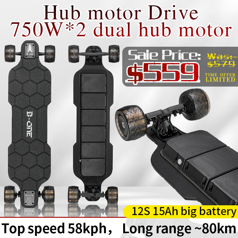 Balrog HS Electric Skateboard (Up to 80km range) Boneeboard